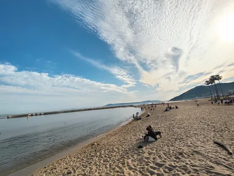 広がる青空と穏やかな海辺の午後