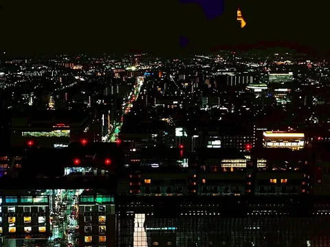 夜景に灯る都会の輝き