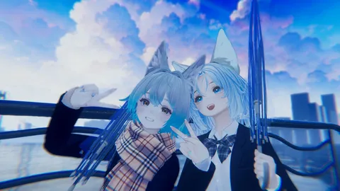 空と雲と、ふたりの青