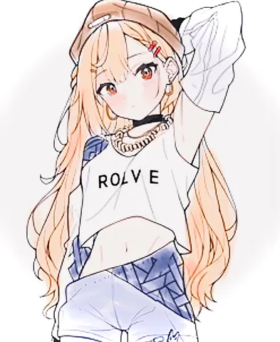 夏のおしゃれ少女、ヘルシーな肌見せ
