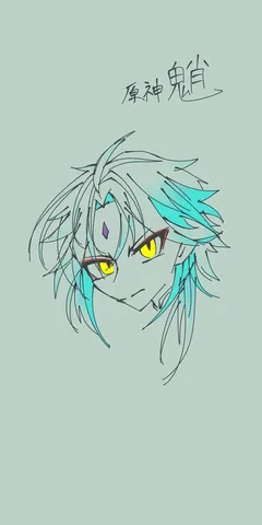 風を切る魈の瞳と青の髪