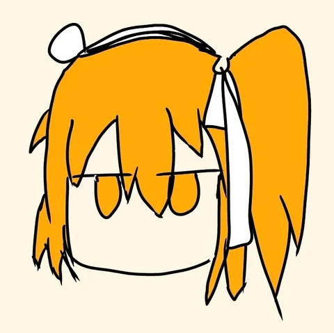 ゆるっと描かれたツインテール