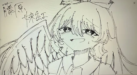 羽の生えた天使の落書き
