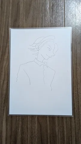 線画が紡ぐ、風をまとう人