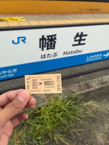 列車の切符と駅の風景