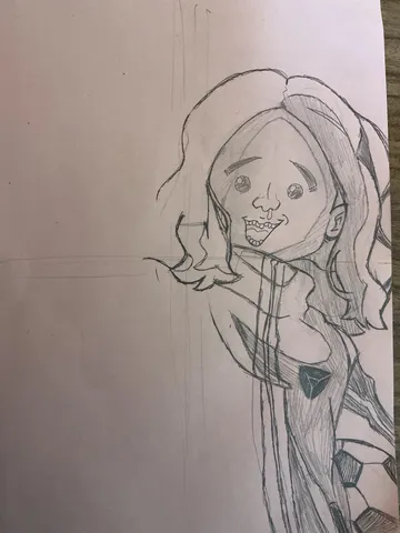 笑顔と風のゆるい線