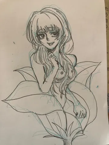 海の微笑みと葉の尾