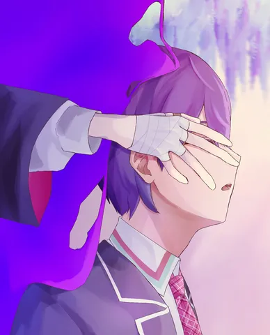 紫と手で覆う瞬間