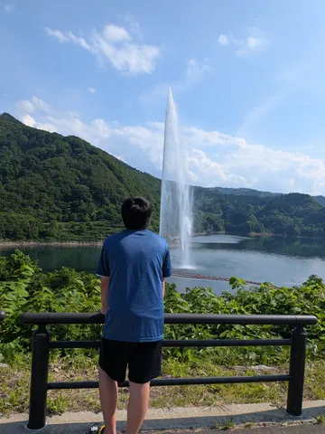 青空と大噴水