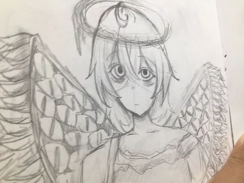 寂しげな天使の羽