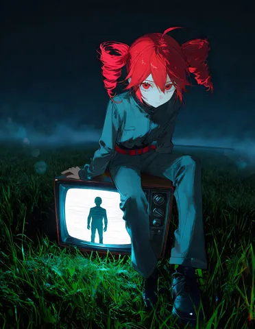 テレビに映る異形の影