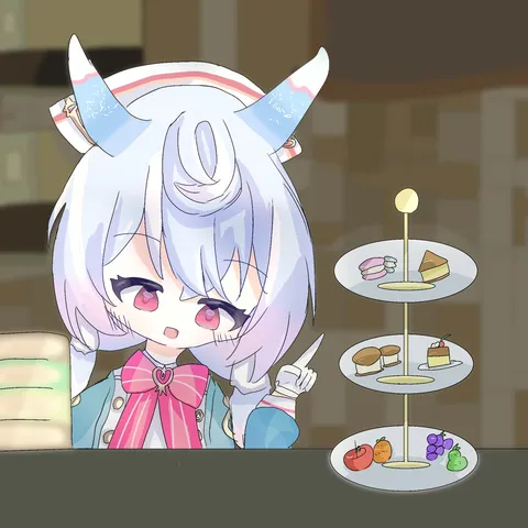 角とお菓子のティータイム