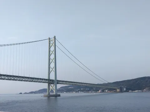 青空と吊り橋の雄大さ
