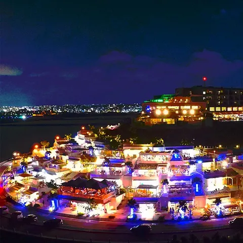 夜景の階段が踊る