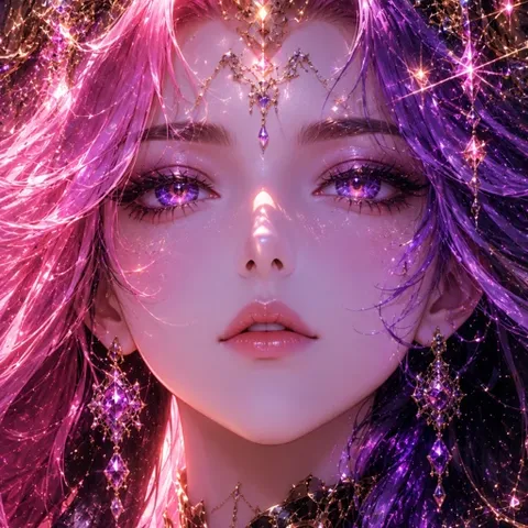 紫と星屑の視線