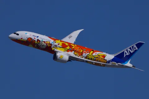 ポケモン飛行機が描く彩り