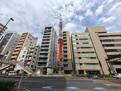 不思議な角度の街並み