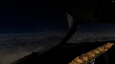 星降る夜の雲海フライト