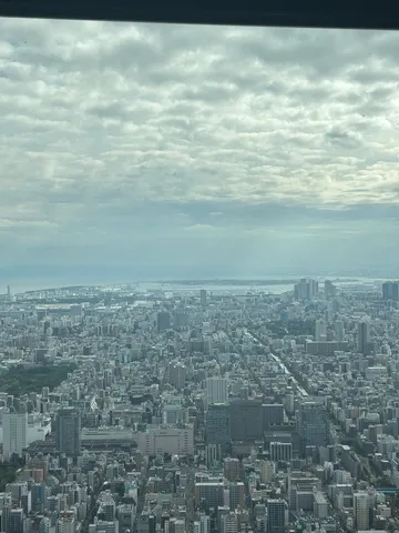 雲間から覗く大都市