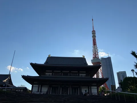 古刹と電波塔、東京のコントラスト
