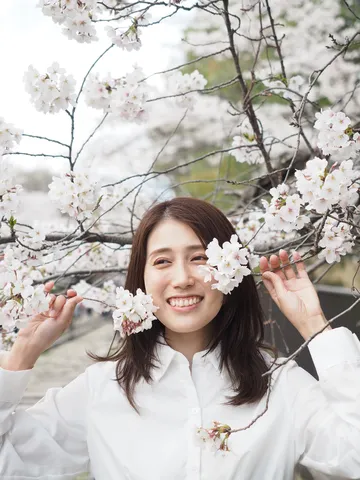 桜に包まれた笑顔