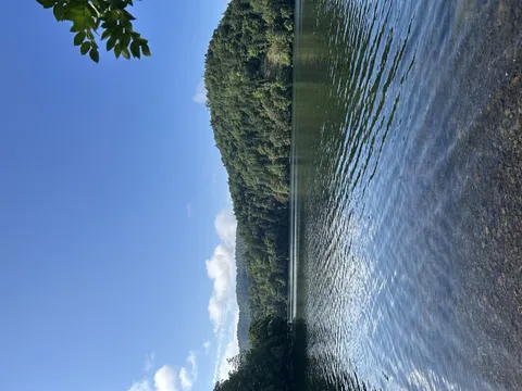 水面のきらめく湖畔