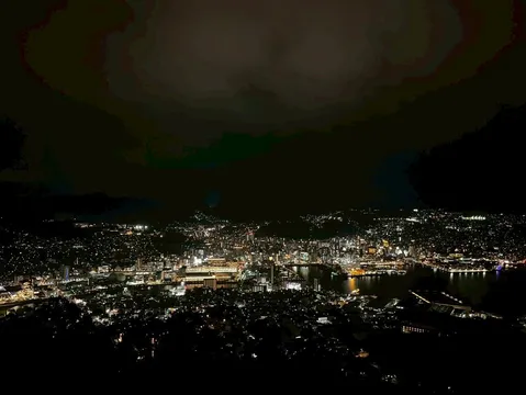 夜景の海に広がる光の絨毯