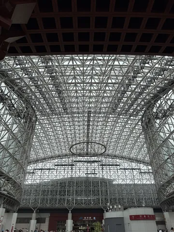 巨大な構造美、駅の天空