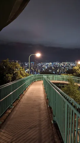 輝く街と静かな回廊
