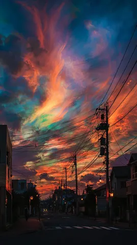 夕暮れの光が描く街