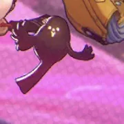 ピンクに浮かぶ謎の影