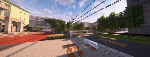 マイクラ建築、近未来都市風