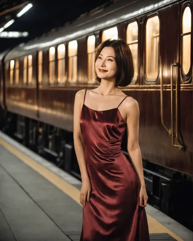 旅立ちの夜、列車と彼女