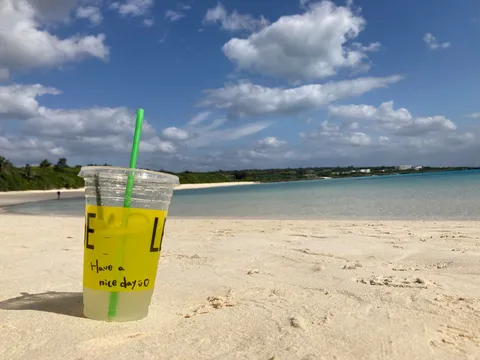 ビーチで一息、南国気分