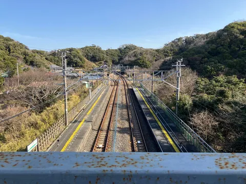 静寂の駅、春を待つ線路