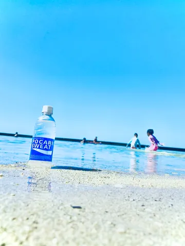 青い空と海、ポカリの休息