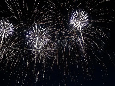 夜空を彩る銀色の閃光