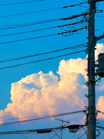 空と電線の静かな景色
