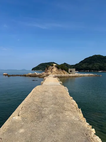 島へと続く一本道