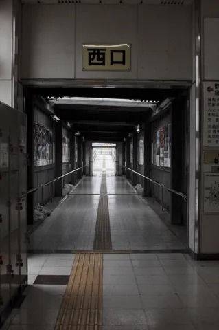 無機質な空間に差し込む光