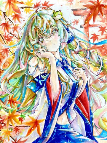 紅葉をまとう水彩の旋律