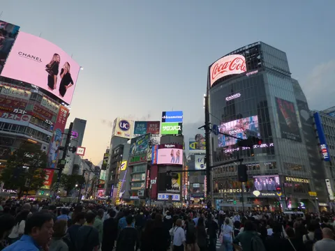 煌めく都市の交差点