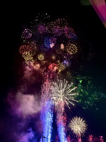 夜空を彩る、鮮やかな光の競演