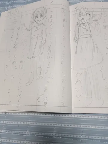 鉛筆で描く、少女たちの日常