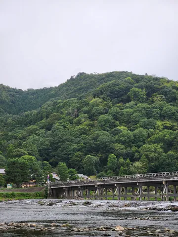 緑深き山と静かな橋