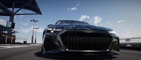 未来を感じる漆黒の車
