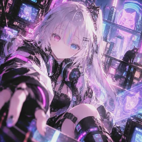 ネオン街の魔法写真