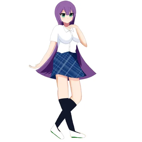 控えめな仕草が印象的なイラスト