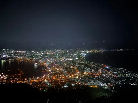 夜景に溶ける街の灯り