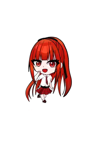 鮮やか赤髪、元気いっぱい！